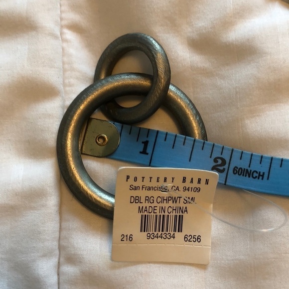 POTTERY Barn Small Round Rings Pewter New Set 10 - Picture 3 of 4